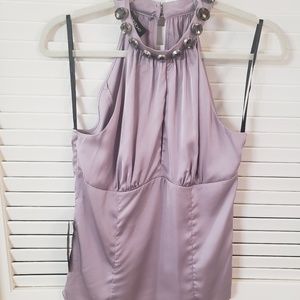 Bebe embellished corset blouse. Magnolia frost